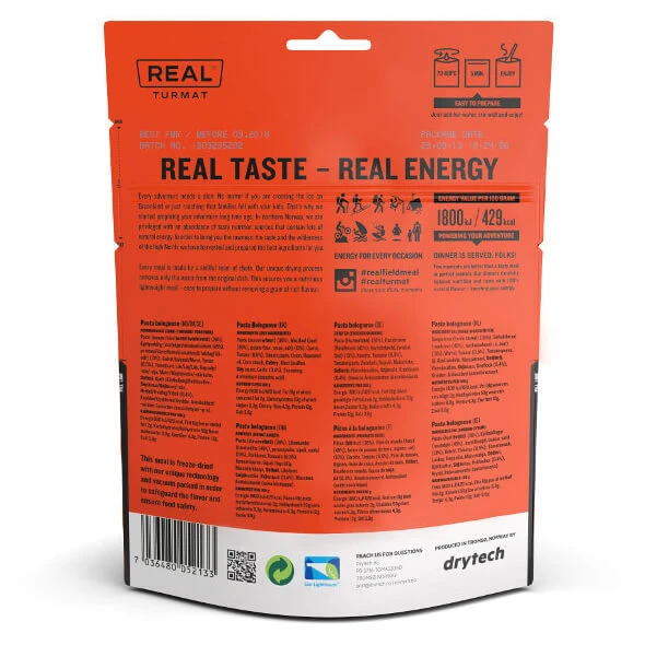 Real Turmat Pasta Bolognese 4 Real Turmat Pasta Bolognese – Bild 2