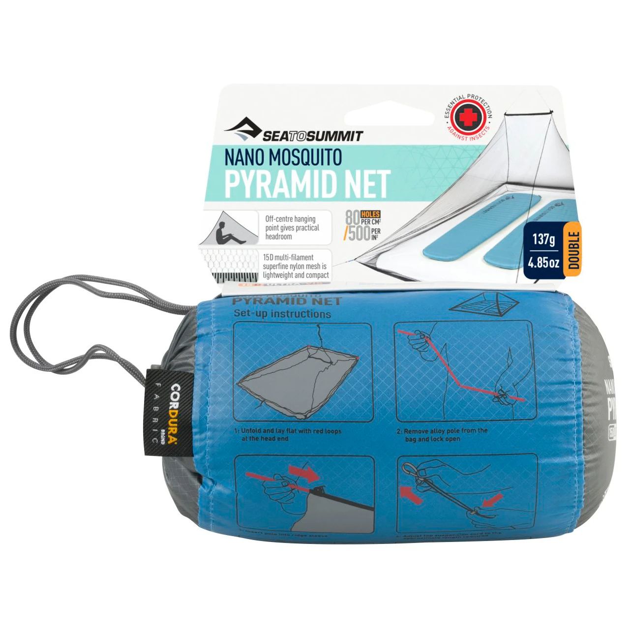 Sea To Summit Nano Mosquito Pyramid Net - Moskitonetz 4 Sea To Summit Nano Mosquito Pyramid Net - Moskitonetz – Bild 2