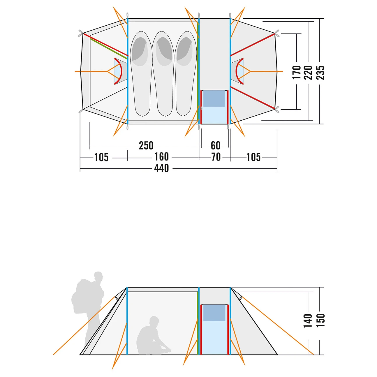 Tatonka Alaska 3 DLX - 3-Personen Zelt 14 Tatonka Alaska 3 DLX - 3-Personen Zelt – Bild 12