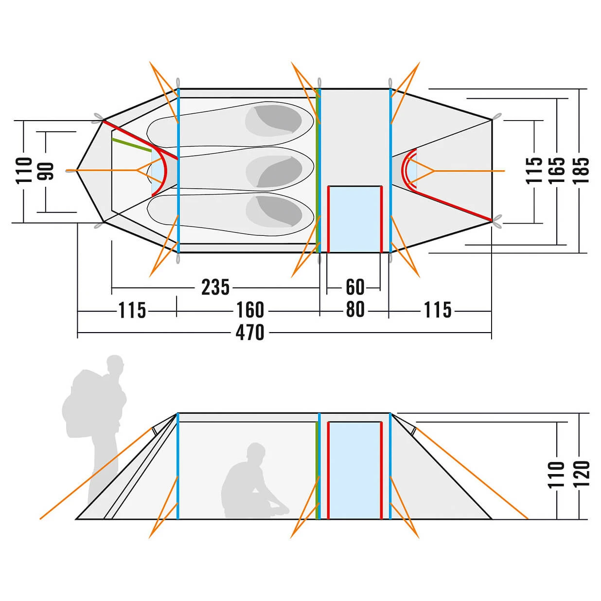 Tatonka Alaska 3.235 PU - 3-Personen Zelt 12 Tatonka Alaska 3.235 PU - 3-Personen Zelt – Bild 10