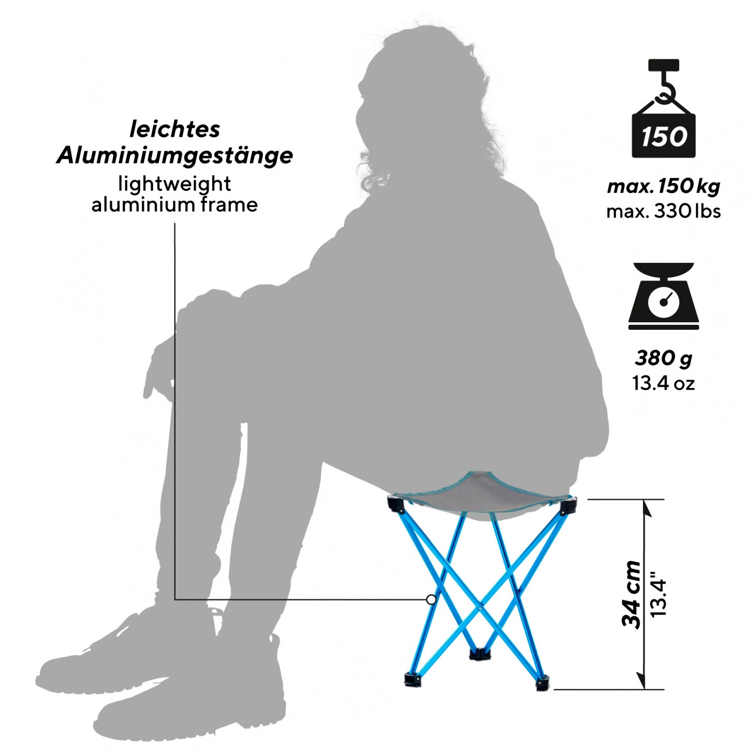 Uquip Trinity L Grey - Campingstuhl 5 Uquip Trinity L Grey - Campingstuhl – Bild 3