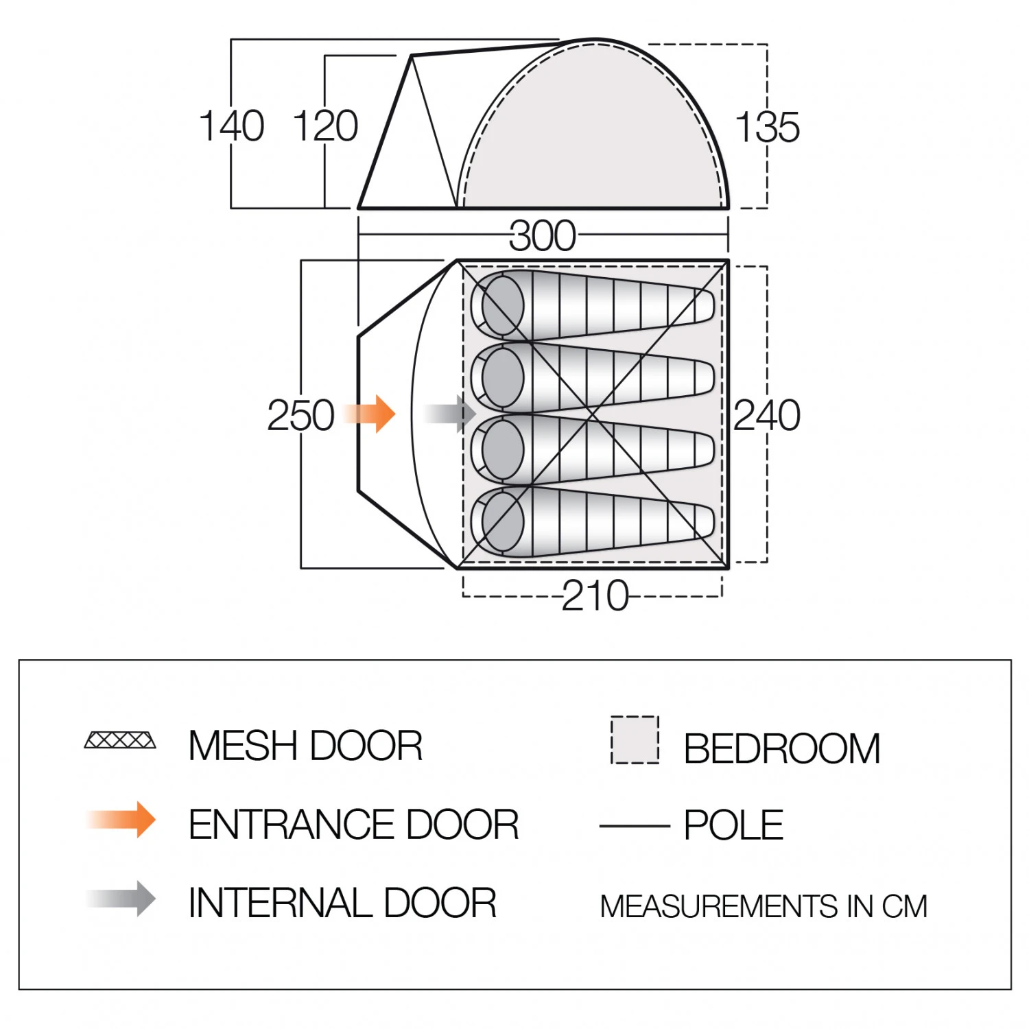 Vango Tay 400 - 4-Personen Zelt 4 Vango Tay 400 - 4-Personen Zelt – Bild 2