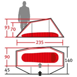 Wechsel Aurora 1 - 1-Personen Zelt -Geschäft Für Campingausrüstung wechsel aurora 1 1 personen zelt detail 5