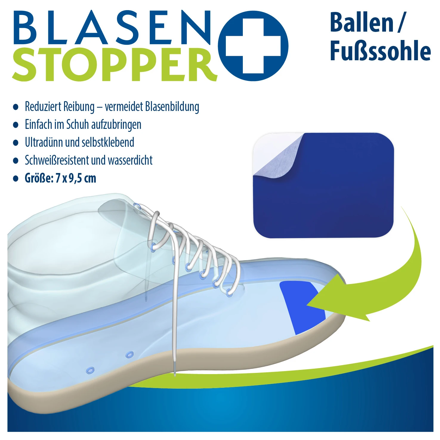 Blasenstopper Rechtecke Für Ballen/Ferse